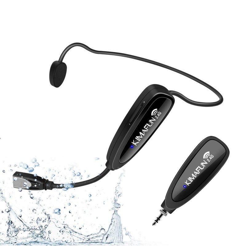 KIMAFUN Headset Wireless Microphone System, No Need Bluetooth, Waterproof Head Mic for Fitness Instructor, Teaching Online, Yoga Classroom, Spinning Coach, Speaker, iPhone, Android Phone, G100-1 - Image 1